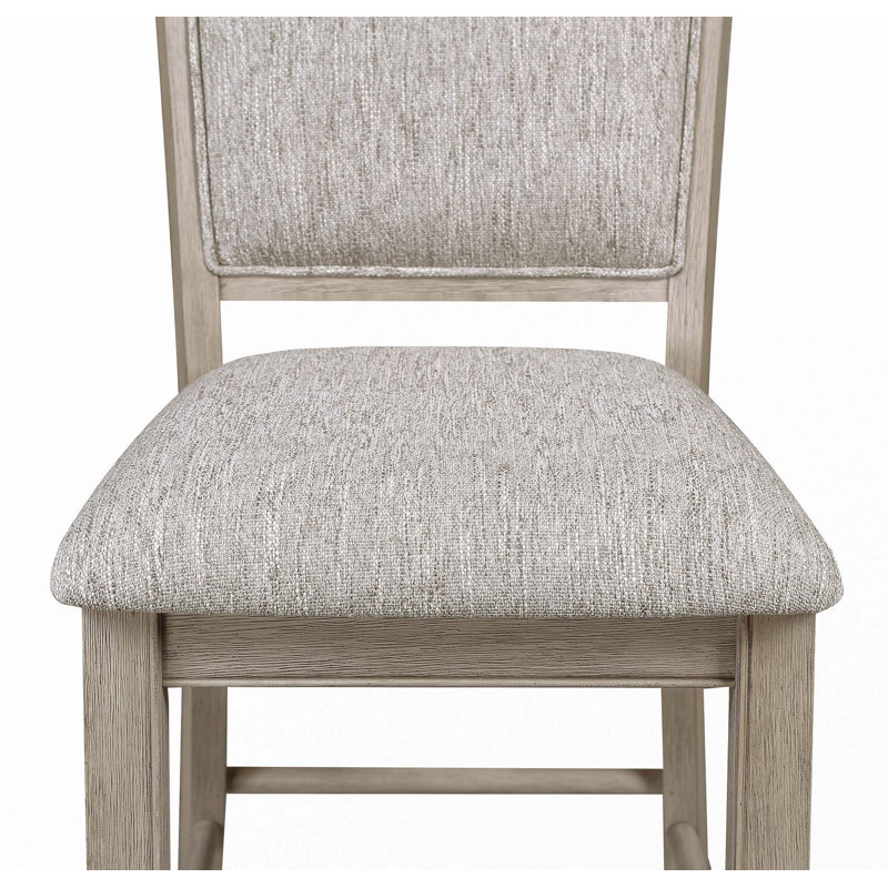 Tabouret de bar 2 pièces Farmhouse Style, Beige gris, Beige