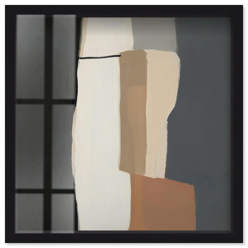 «Passageway I Shadowbox Print Modern Boho» par Art Remedy, cadre noir, 13 x 13, H 13 po x l 13 po, Structure noire