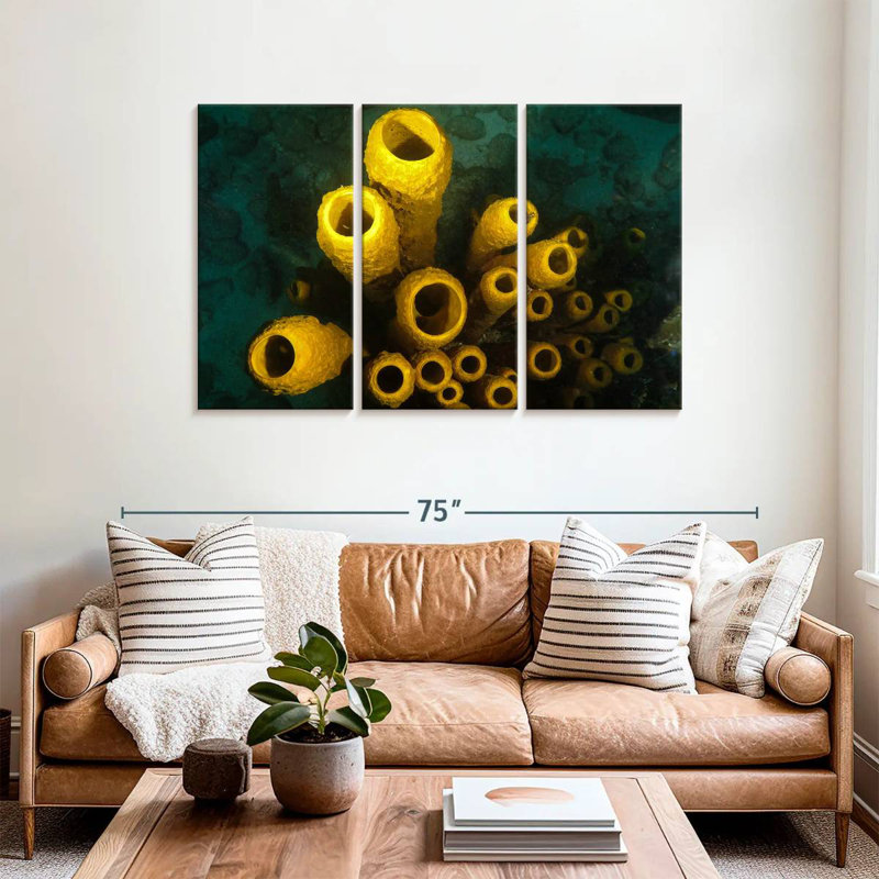 Brampt Yellow Pipe Corals, 36" H x 57" W