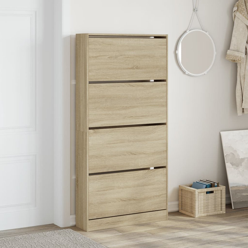 12 Pair Shoe Storage Cabinet, Sonoma Oak