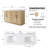 60" W x 35" H Freestanding Bathroom Solid Wood Vanity With White Cultured Marble Countertop And Ceramic Double Sink,Oak-1705937728-1705937730