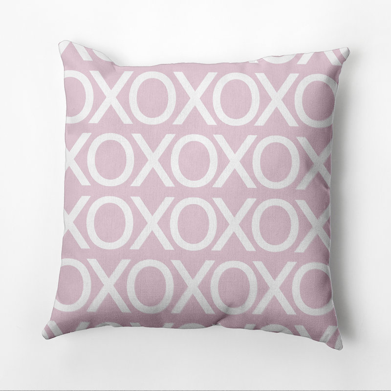 Coussin d'extérieur carré, 20 po x 20 po, Rose pâle