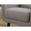 Modern Polyester Blend Fabric Accent Chair - Hardwood Frame With Quilted Detailing & Solid Wood Legs