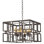LA 6 - Light Unique Rectangle Chandelier with Wrought Iron Accents
