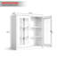 Armoire de rangement pour outils en acier blanc à 2 portes (pré-trou)-124465180