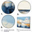 «Blue and Yellow Seaside Simplicity II - Coastal Minimalisme», ensemble de 4 pièces d'art mural-1404940482