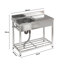 Belfry Kitchen Heideman 500mm W Single Bowl Stainless Steel Kitchen Sink with 1 Faucet Hole