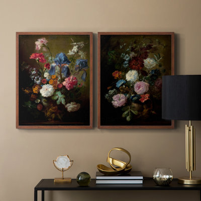 Impression encadrée Demure Dutch Floral I-Premium - prêt à être accroché - aucun clou requis
