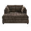 Chaise longue d'intérieur surdimensionnée Serenity 54,7 po pour 2 personnes avec repose-pieds, idéale pour les couples-135356946