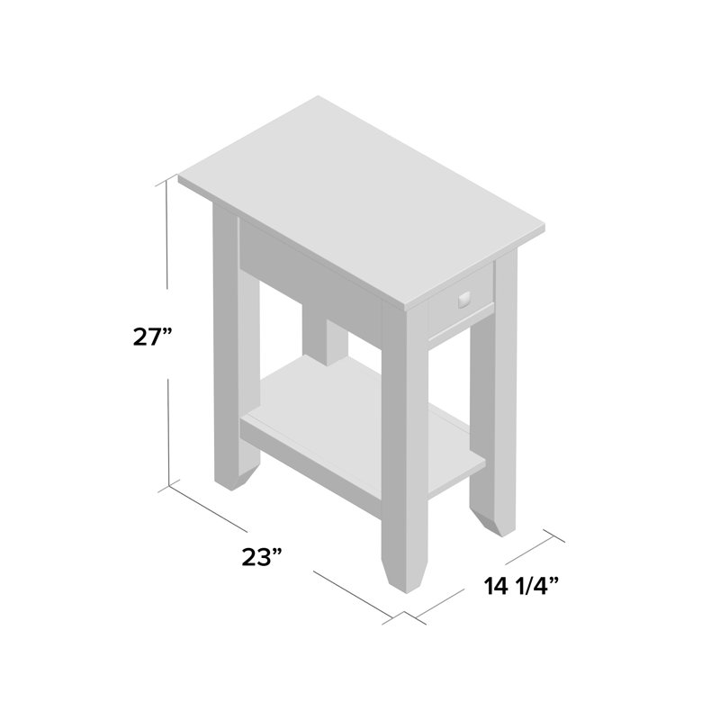 Table de bout avec rangement Schubert