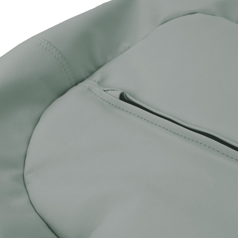 Factory Direct Partners 30 inch Round Faux Leather Bean Bag for Kids and Teens, Green Faux Leather