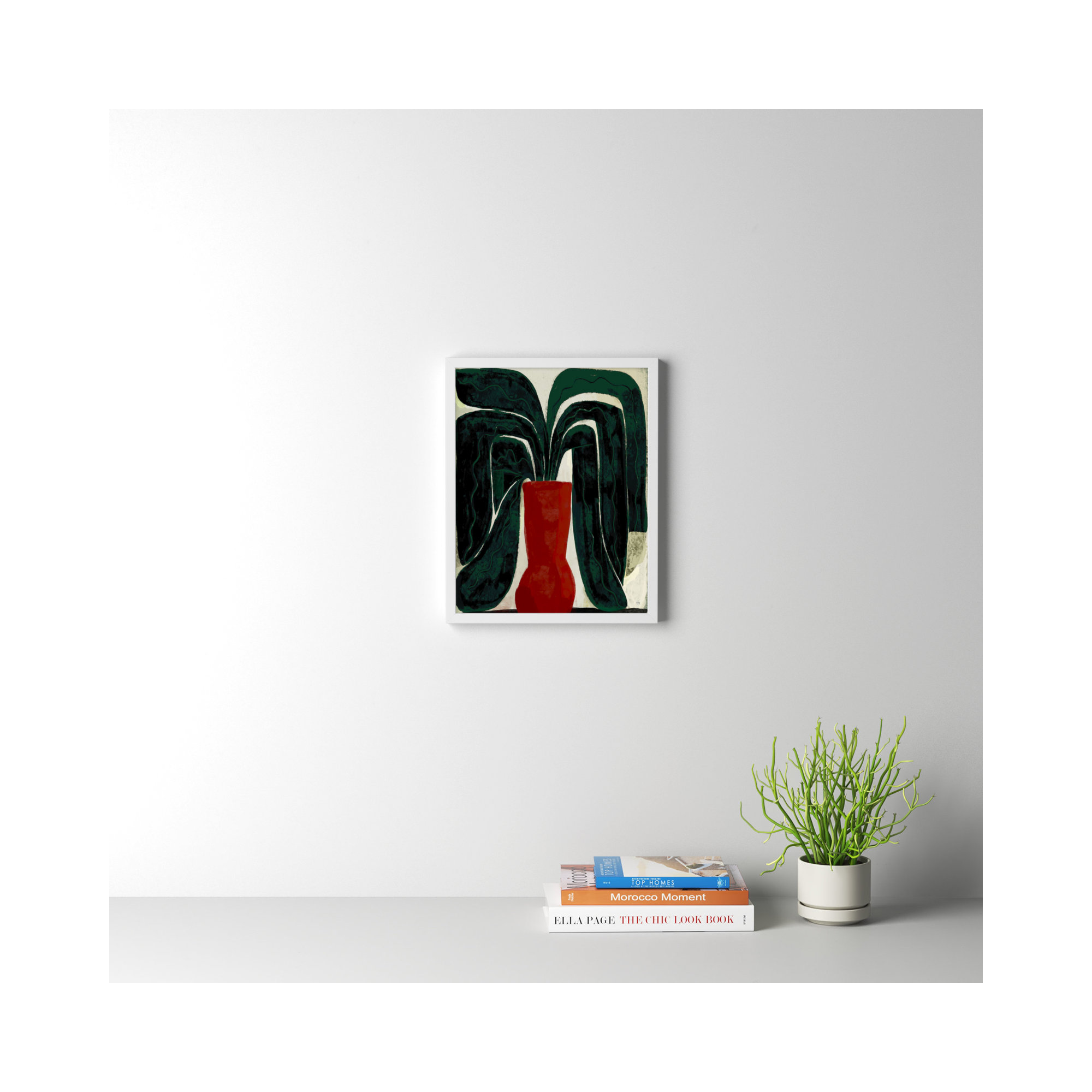 Plant #8 by StudioM, White, 20" H x 16" W x 1.25" D