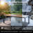 10 - Person  94.5’’ L Aluminum Patio Dining Set With Adjustable Folding Chairs And Umbrella Hole-1835220623-1835220622