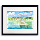 Coastal View Of Tropical Village Anse Darley In Martinique Print by Martina Bleichner