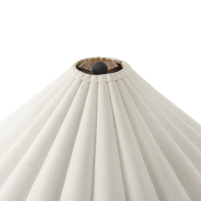 Fiorella Floor Lamp-Espresso Canvas, Cream Canvas