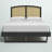 Sierra Cane and Wood Platform Bed with Angular Legs-1361104992-1361104994
