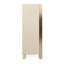 Calliann - Commode chagrin beige moderne et laiton brossé