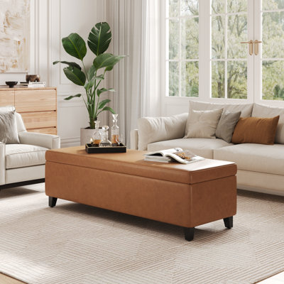 Banc de rangement en similicuir Geffray