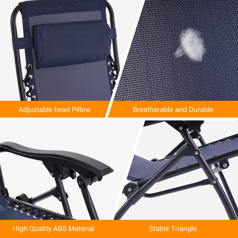 Dailah Folding Recliner Chair, Blue