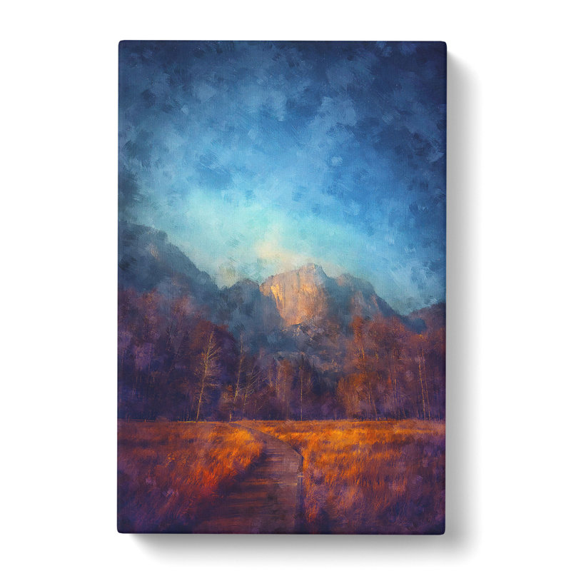 Mountain Path - Wrapped Canvas Painting, 76cm H x 50cm W x 3cm D