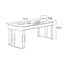 55.12" Crystal-cream+Gold Rectangular Sintered Stone+Manufactured Wood+Stainless Steel with 2 drawers desk-108675338