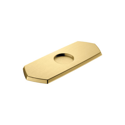 Hansgrohe Base Plate For Single-Hole Faucets  7-Inch Transitional  Base Plate For Bathtub Faucet In Brushed Nickel, 04819820