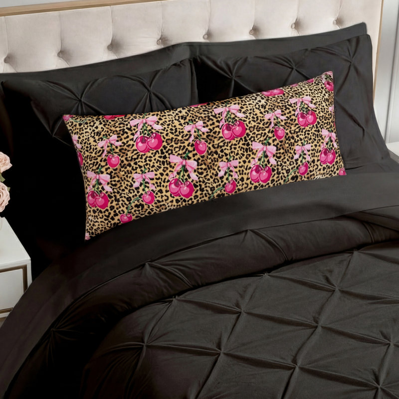 Juicy Couture 20" x 48" Plush Body Pillows, Wild Cherry
