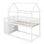 Lit superposé simple au-dessus de simple avec tablettes et tiroirs-733024510