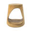 Table d'appoint creuse de couleur naturelle avec finition de surface semblable au bois, apparence distinctive pour l'intérieur et l'extérieur, 14,5 po de largeur, limite de 200 lb, aucun assemblage requis en teinte, support de base stable,