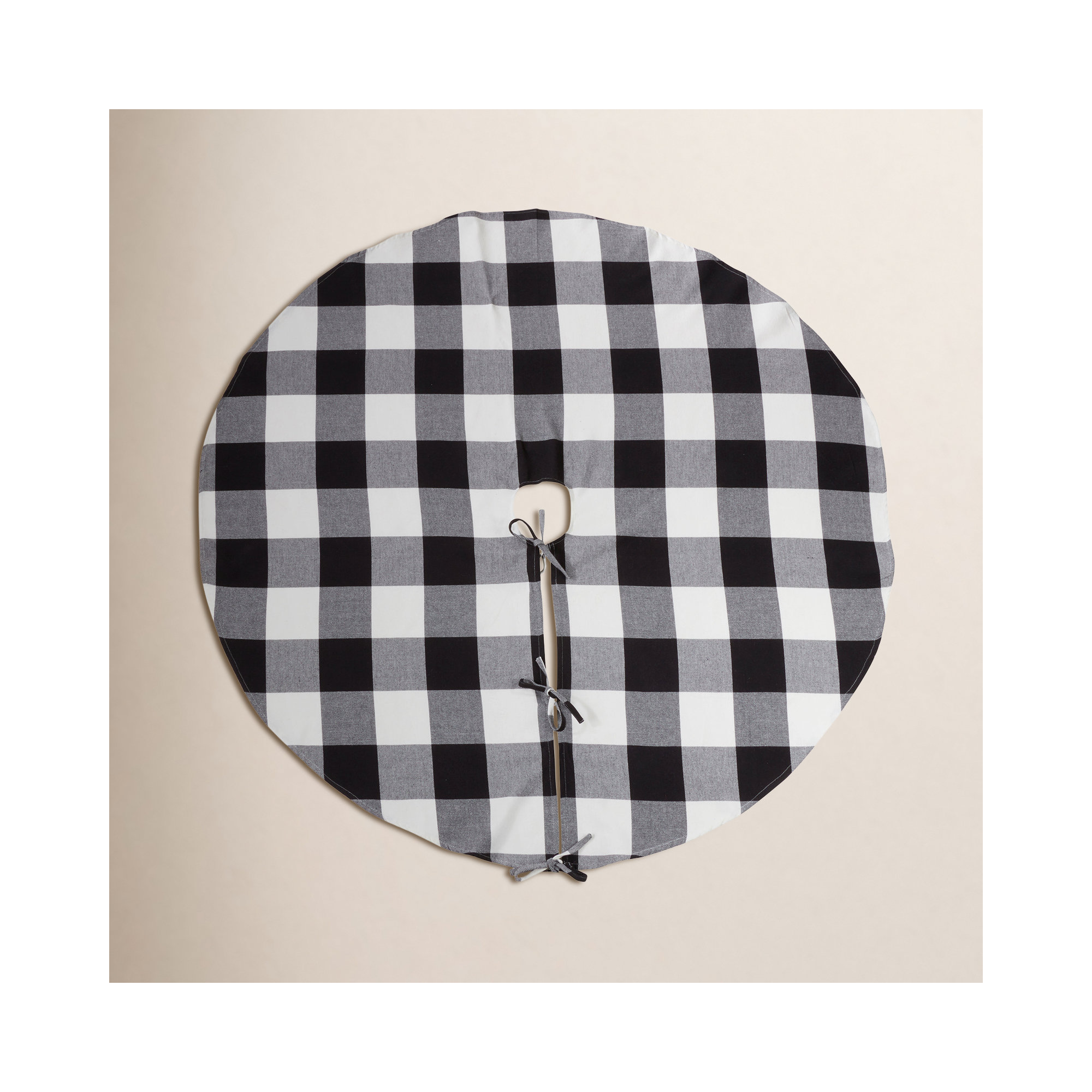 Cotton Tree Skirt, 53", Black/Gray