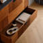 Buffet moderne noir + fritté brun + bois manufacturé + buffet en fer-528407406