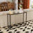 Narrow Console Table, High-End Edge Wrapped Foyer Table, Entrance, Industrial Corridor Table, Living Room, Foyer, Rural Brown And Black