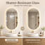 Ensemble de vanité suspendue noire de 61 cm (24 po) avec lavabo intégré et miroir de courtoisie à DEL de 61 x 66 cm (24 x 26 po).-1940280074-1940280077