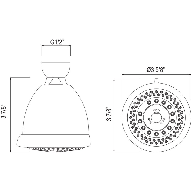 Perrin & Rowe 4" 6-Function Showerhead, English Bronze