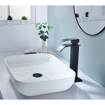 Robinet de salle de bain à cascade, robinet de meuble-lavabo à poignée simple