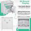 30" Bathroom Vanity With Ceramic Sink,single Bathroom Cabinet With 2 Doors And A Shelf-1214221887-1214221886