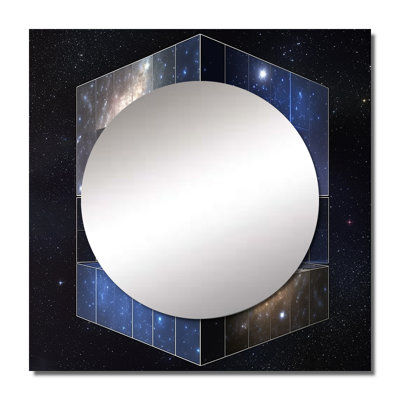 Block Universe Theory Space Galaxy - Space Square Mirror For Wall Art Decor