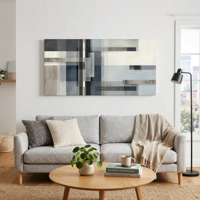 Ensemble de 1 tableau abstrait géométrique sur toile
