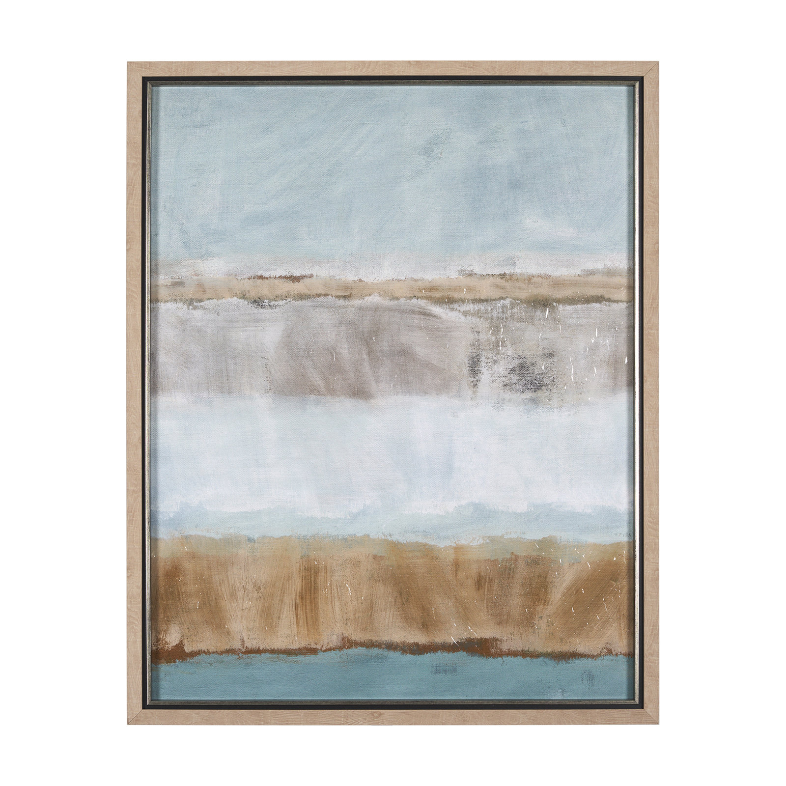 Quiet Echoes - Wash Hand-Embellished Print, Quiet Echoes - Sweep, Blue