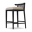 Tullio Upholstered Stool with Solid Wood Frame