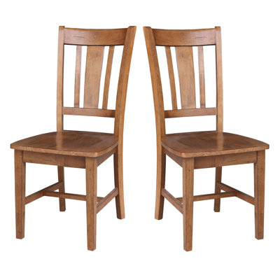 Chaise d'appoint en bois massif Evalyn