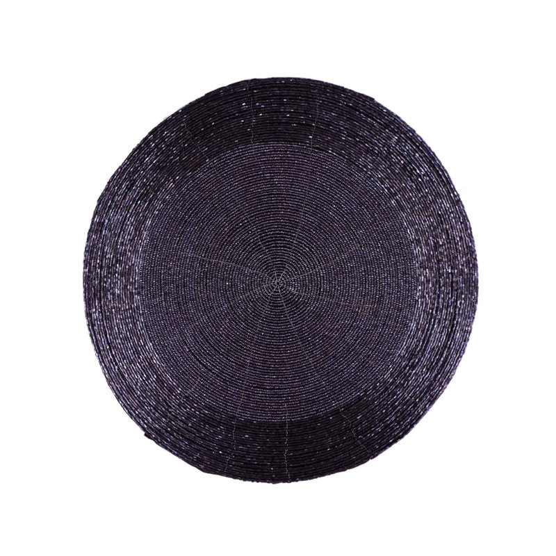  Napperon en verre bicolore mauve, ensemble de 4, Mauve