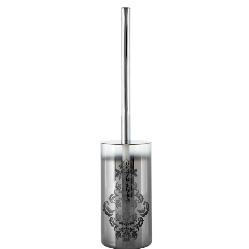 Cordes Free Standing Toilet Brush and Holder, Silver