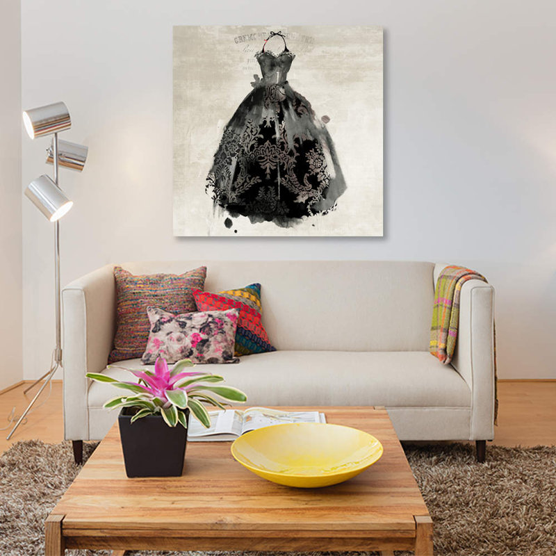 «Black Dress II», impression sur toile, H 12 po x l 12 po x P 1,5 po, Toile tendue, Pas de tapis