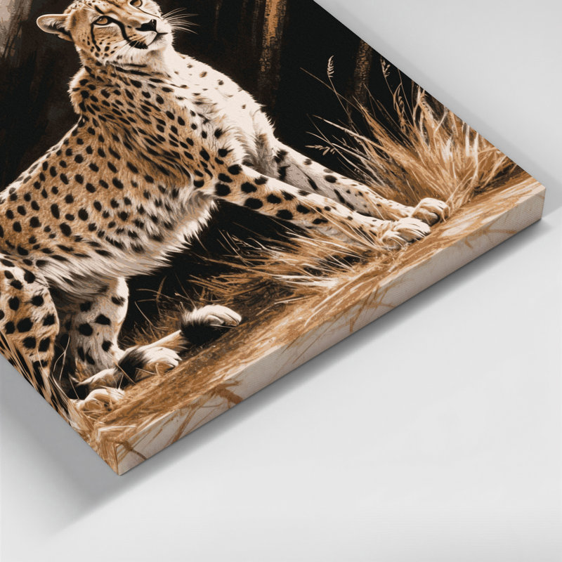 «Big Cats Asiatic Cheetah», art mural sur toile, H 24 po x l 36 po