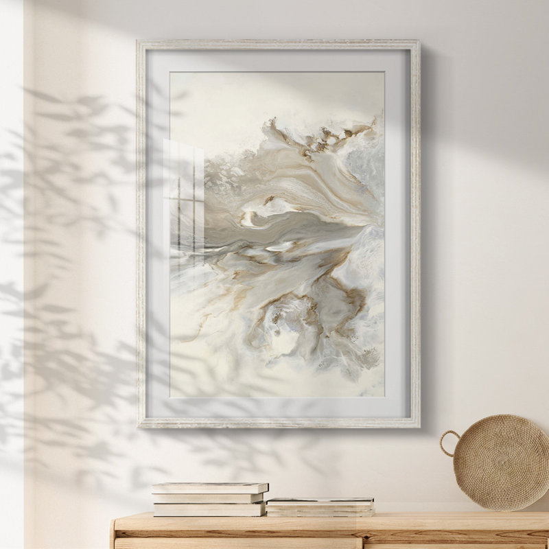 «Many Layers II» - Toile tendue avec châssis, H 28,5 po x l 20,5 po, Blanc