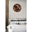 Horloge murale en verre trempé, art abstrait marbré brun, décoration minimaliste chic, horloge de cuisine, horloge silencieuse, cadeau de pendaison de crémaillère-58574007-58574005