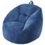 3 feet Bean Bag Chair with Soft Armrests and Storage Pocket Blue