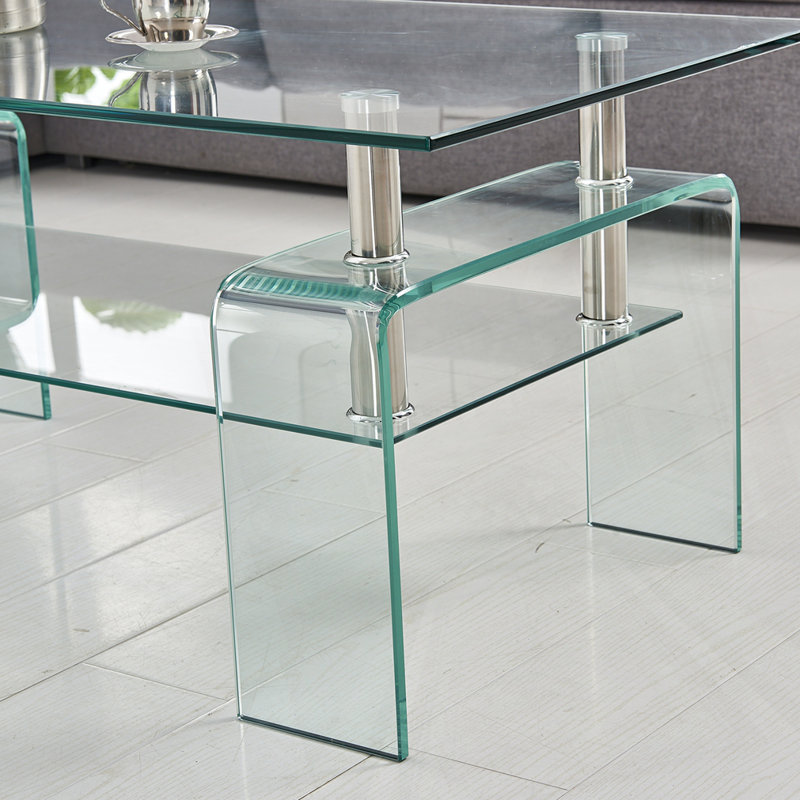 Table basse en verre, Transparent