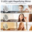 Miroir de maquillage mural lumineux avec miroir extensible 1X / 15X à double face avec bras extensible 3 modes de couleurs-134737221